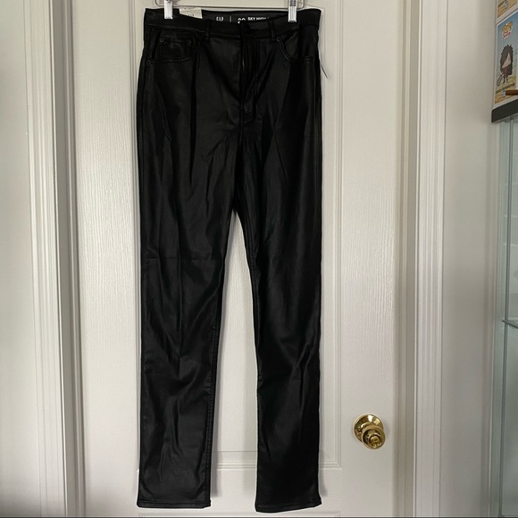 Gap Teen Girls Sky High Coated Black Jeans - Picture 3 of 9